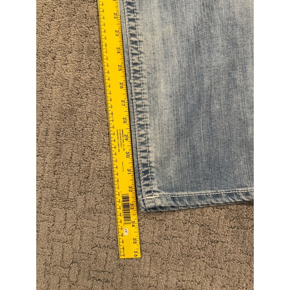 BKE Seth Thick Stitch Wide Blue Denim Jeans Size 34L (M1) - Picture 5 of 8